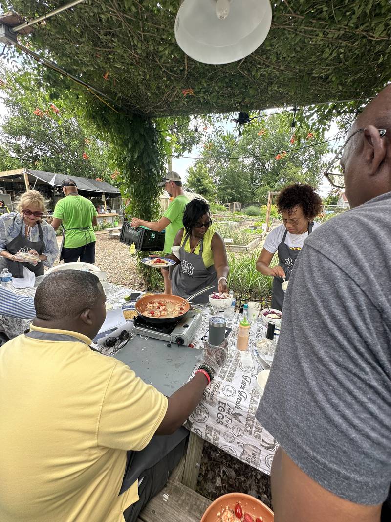 Charity Blooms is a community garden, nonprofit grower in Aurora. The quarter-acre plot is full of more than 100 types of produce, planted and cared for by volunteers who congregate to weed, harvest and distribute the farm-fresh food to Marie Wilkinson Food Pantry across the street.