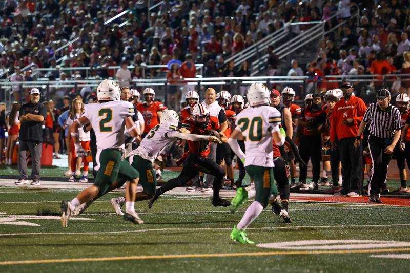 Bradley-Bourbonnais' Clark Six runs the ball during the Boilermakers' 35-6 victory over Waubonsie Valley Friday, Sept. 12, 2025.