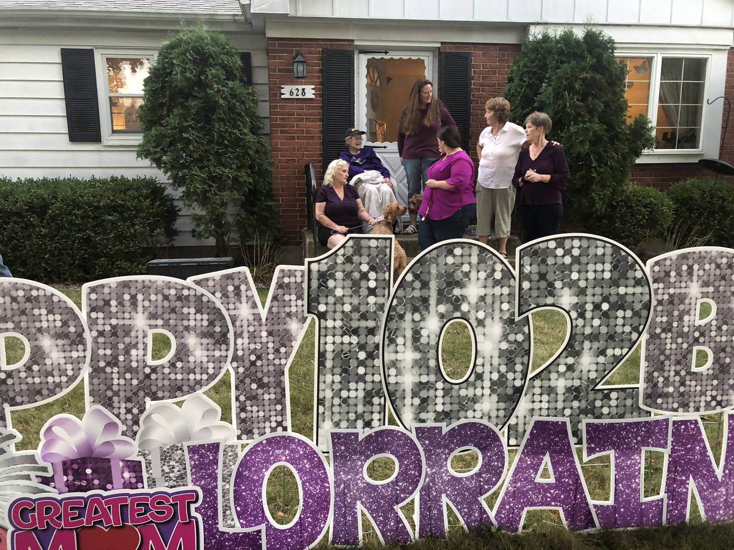 Family spent two days celebrating Lorraine Egan's 102nd birthday, said her daughter, Kathy Meyer. They have asked for a motorcycle parade past Egan's Crystal Lake home since she turned 100.