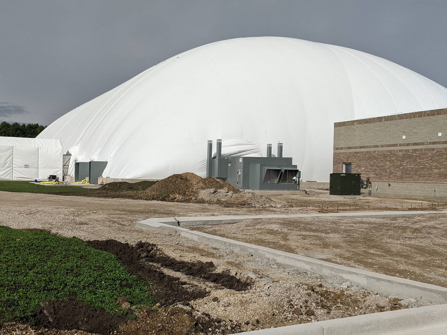 The Whitetail Ridge Golf Dome is on track to open in the middle of November. Yorkville-based Whitetail Ridge Golf Club is building the facility at 3360 Station Drive, just west of Orchard Road.