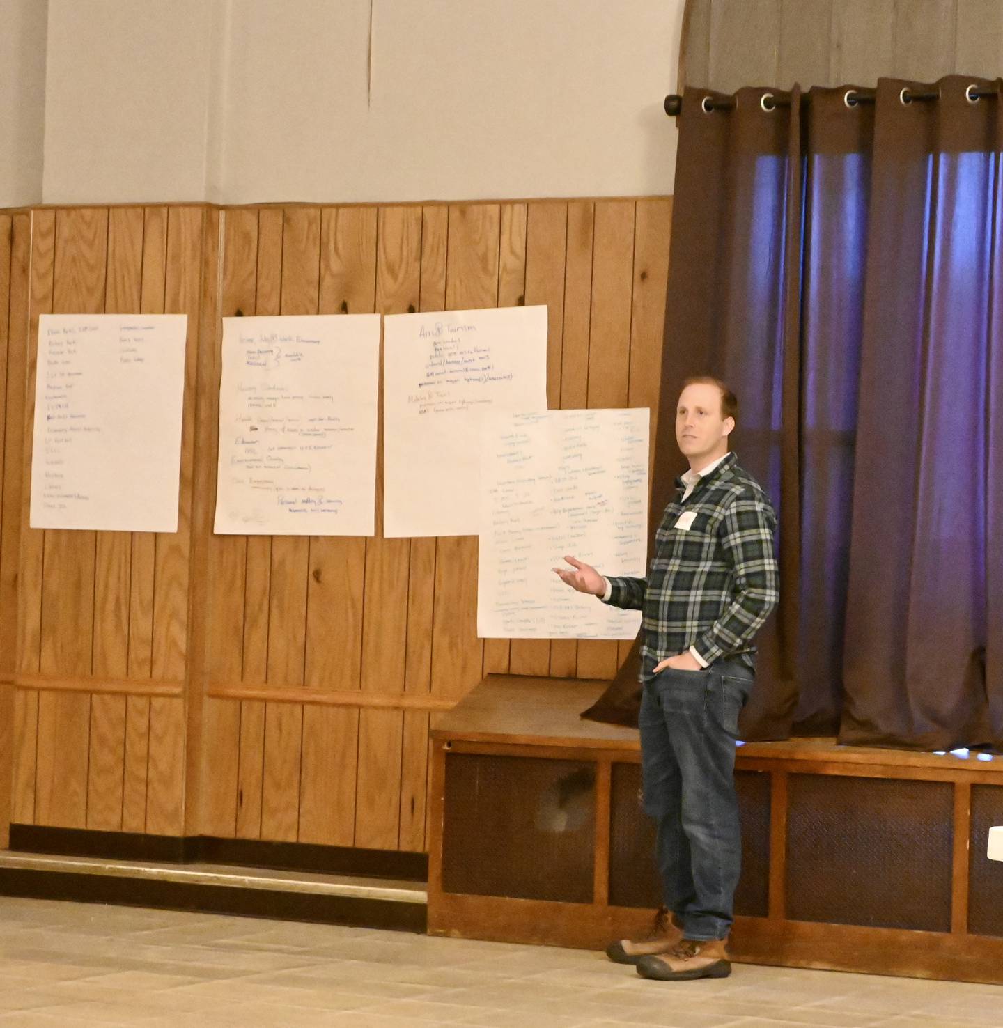 Eric Maze, a La Salle resident, speaks during Sept. 19, 2023 Strategic Community Planning meeting.