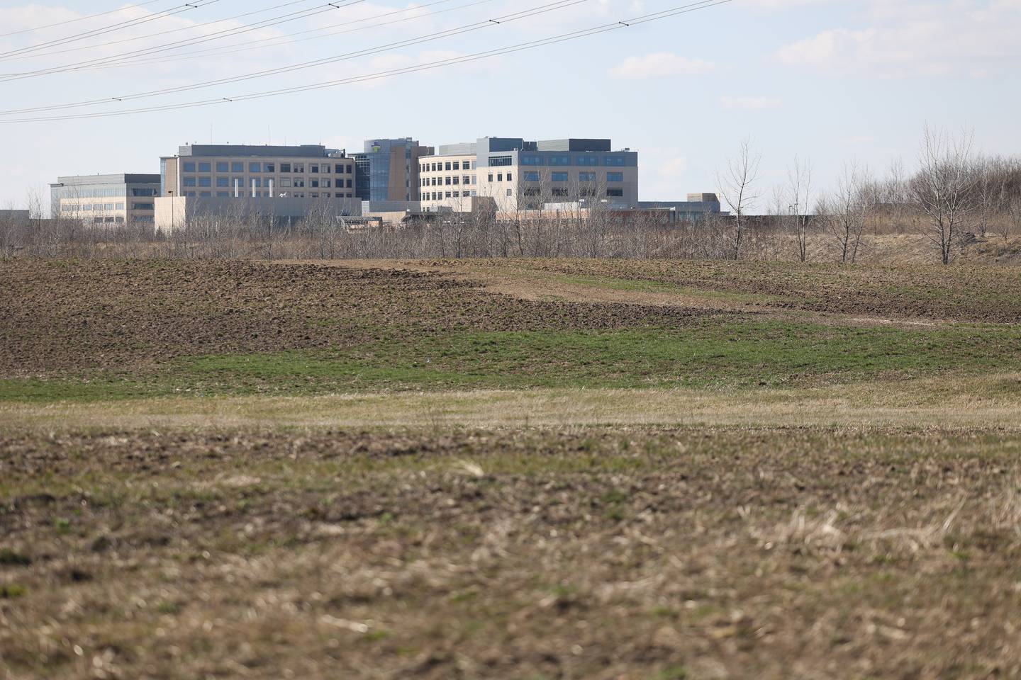 Undeveloped land south of Silver Cross Hospital in New Lenox, near the intersection of Route 6 and Interstate 80, is the site of a proposed sports complex.