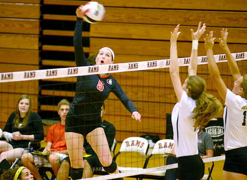 Allarea volleyball MVP Glenbard East's Meghan Hanewall was a player