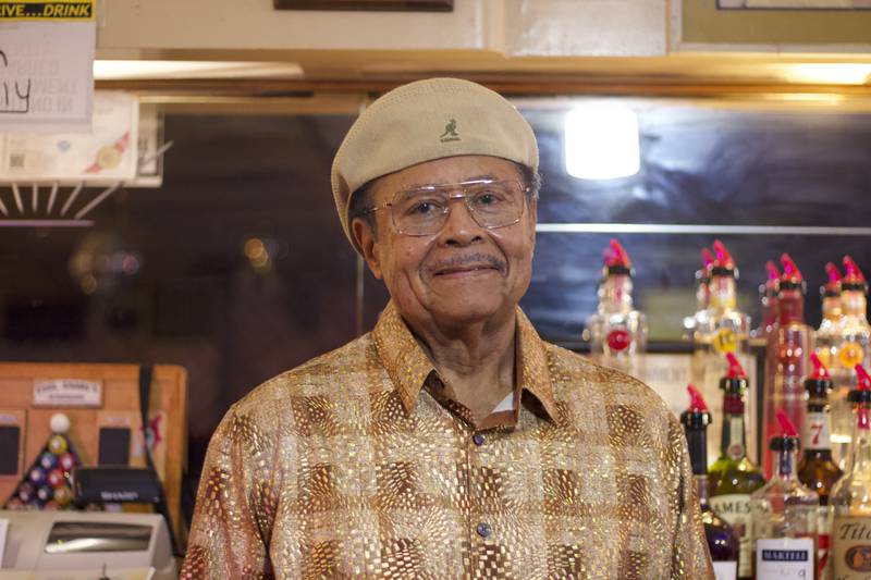 Lionel Norris, the owner of Terrace Inn Lounge at his bar on Dec. 30, 2025.