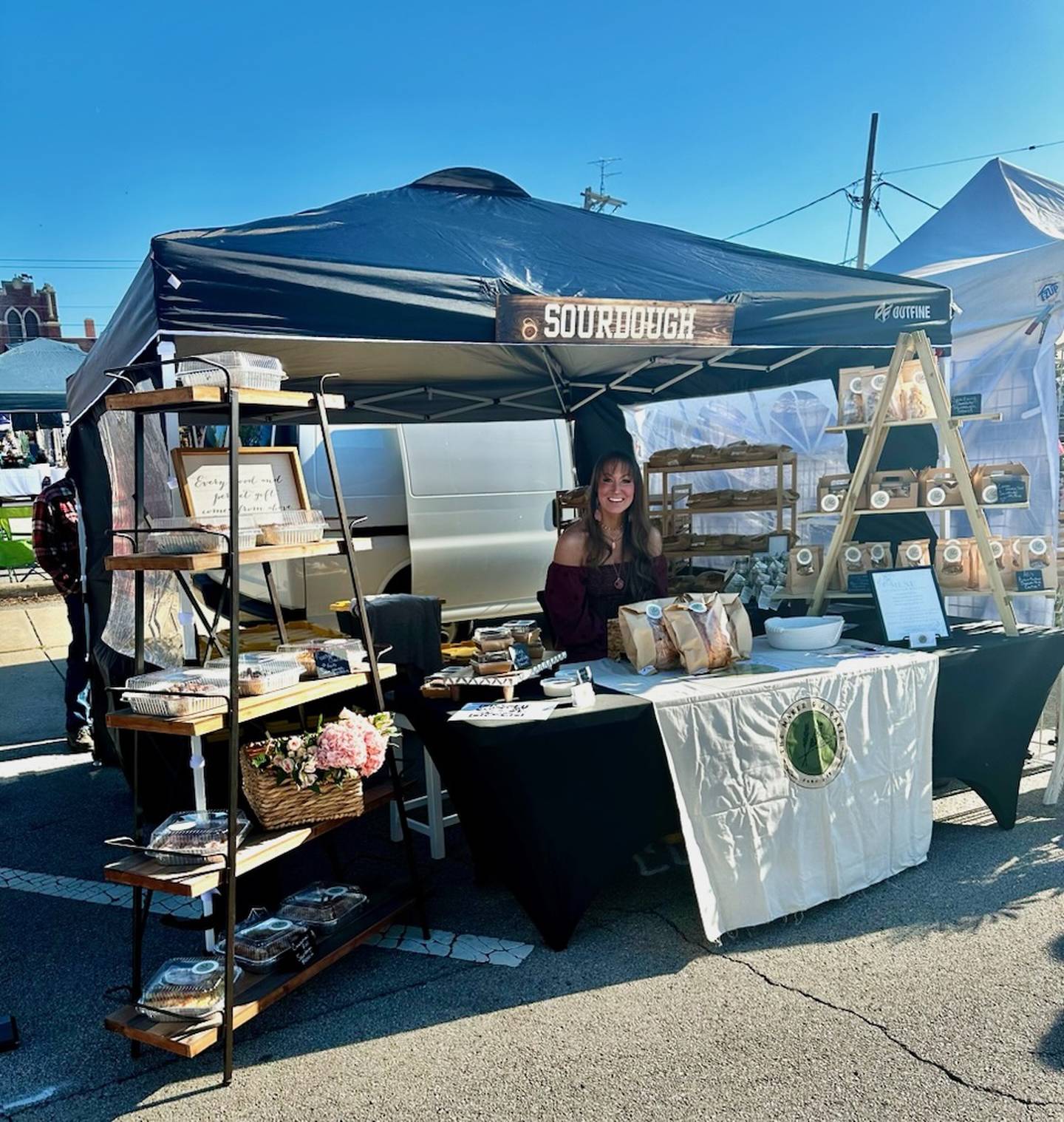 Alli Daugherty created The Maker And A Baker in Morris, featuring sourdough breads and other products. The cottage baker is part of the monthly French country market organized by 3 French Hens in Morris. 2025