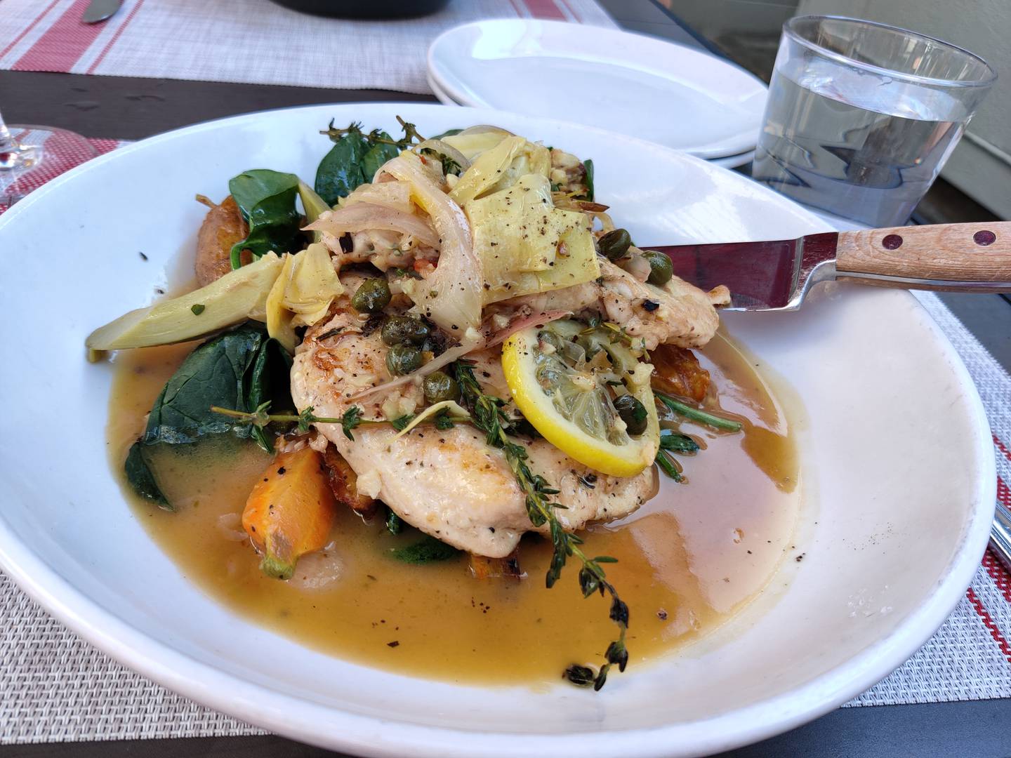 Chicken piccata at Gia Mia in Geneva.