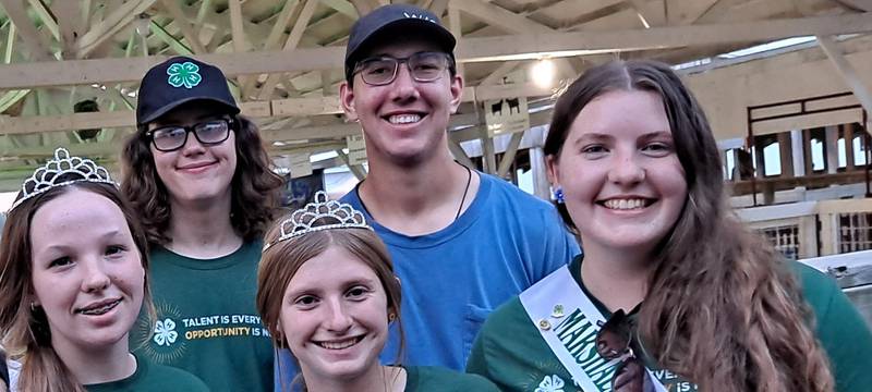 Marshall-Putnam 4-H inducted its new ambassadors on July 18 during the Marshall-Putnam 4-H show. New ambassadors Salina Breckenridge and Waylon Lindstrom joined returning ambassadors Mikenna Boyd and Ryan Carlson.