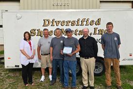Diversified Sheet Metal named Streator Chamber business of the month
