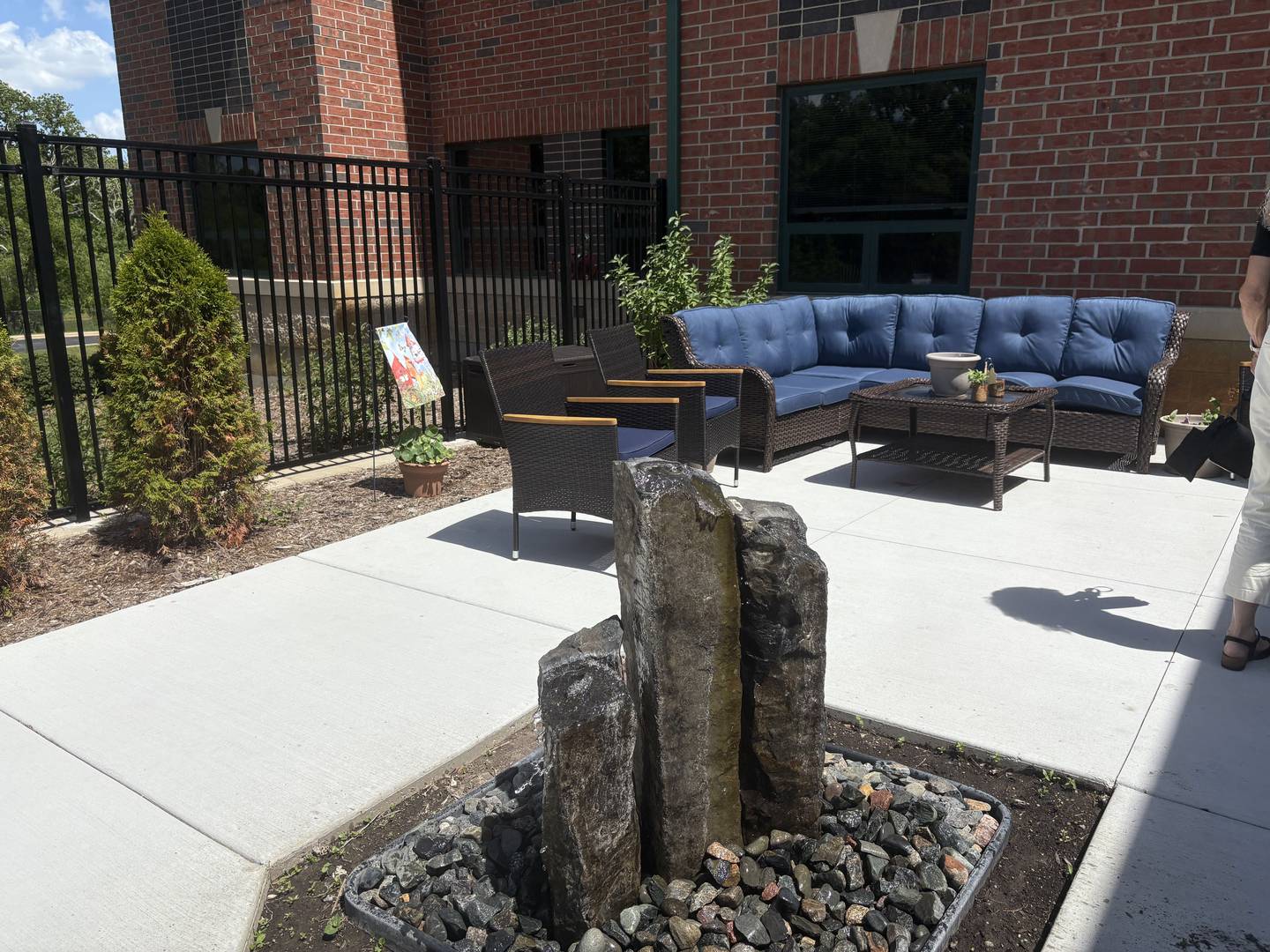 A patio at the Valley Hi memory care wing is pictured June 23, 2025.