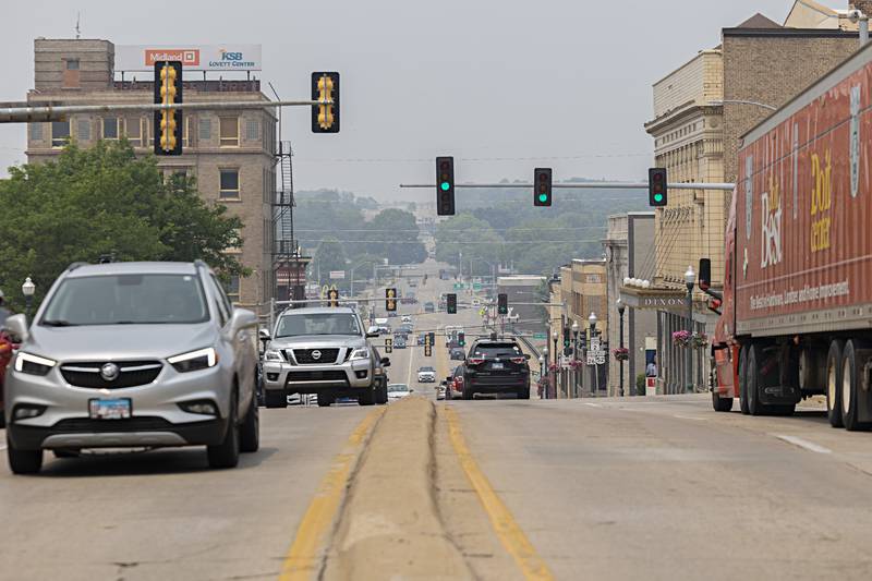 A haze from the Canadian wildfires is seen in Dixon and other parts of the Sauk Valley Thursday, June 15, 2023.