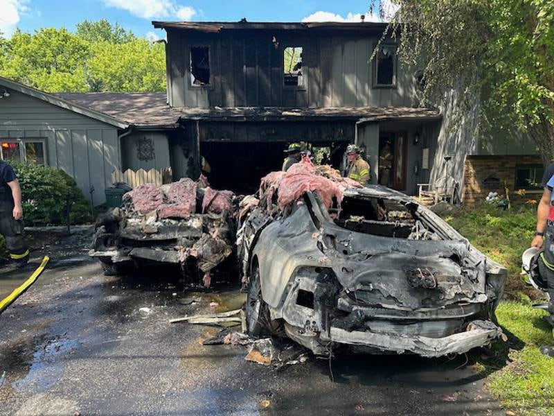 A home was left uninhabitable in Algonquin June 29, 2025.