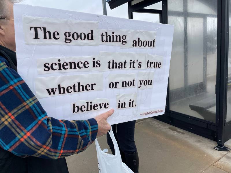 Kane Democrats and other groups held a pro-science and anti-Trump rally Saturday, March 7 at the Kane County Circuit Clerk's Office, 540 S. Randall Road, St. Charles. The rally was part of a National Day of Action hosted by Stand Up for Science.