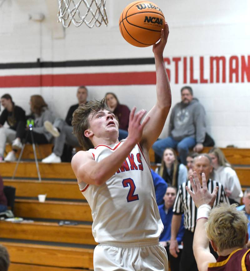 Oregon's Cooper Johnson shoots a layup against  Stockton on Saturday, Dec. 13 at the 64th Annual Forreston Holiday Basketball Tournament held at Forreston High School.