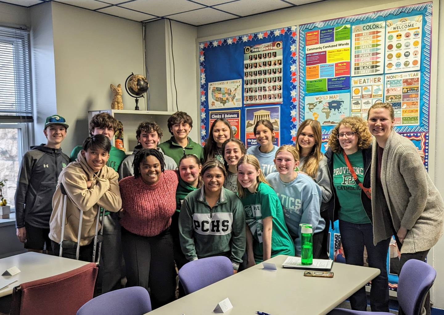 Members of the Spanish Honors Society at Providence Catholic High School in New Lenox conducted mock citizenship interviews with participants at the Spanish Community Center in Joliet. They also received orientation and a tour of the center.