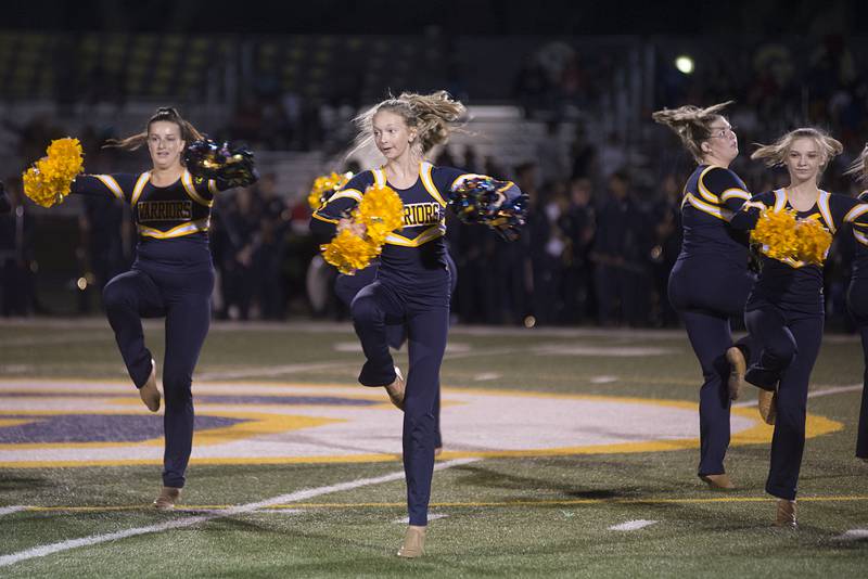The Sterling High School dance squad entertains the crowd at half-time Friday, Aug. 26, 2022.