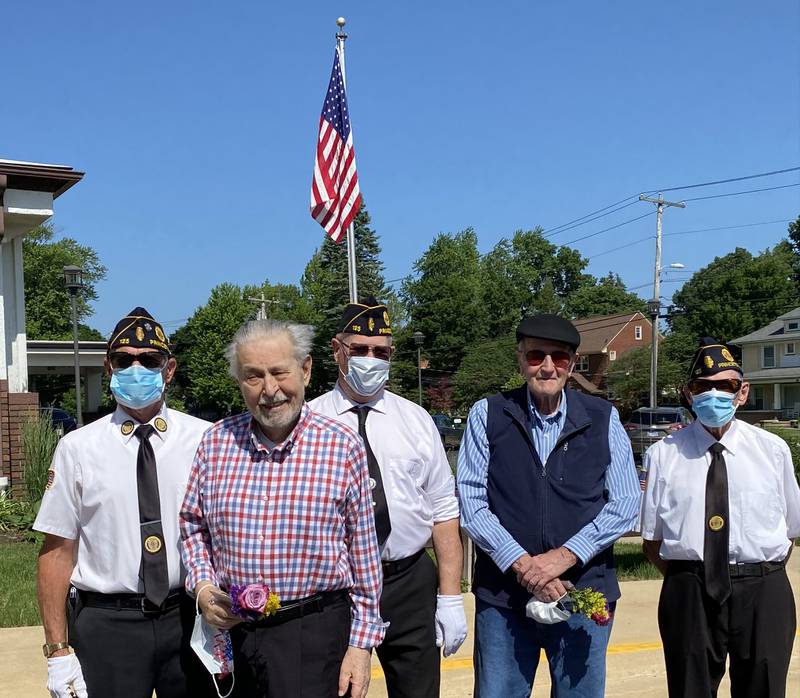 The Greenfield veterans were honored with flowers and recognition of their service in the armed forces.