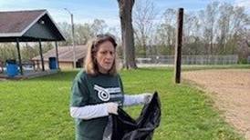 Spring Valley City Bank employees clean up local parks for Earth Day