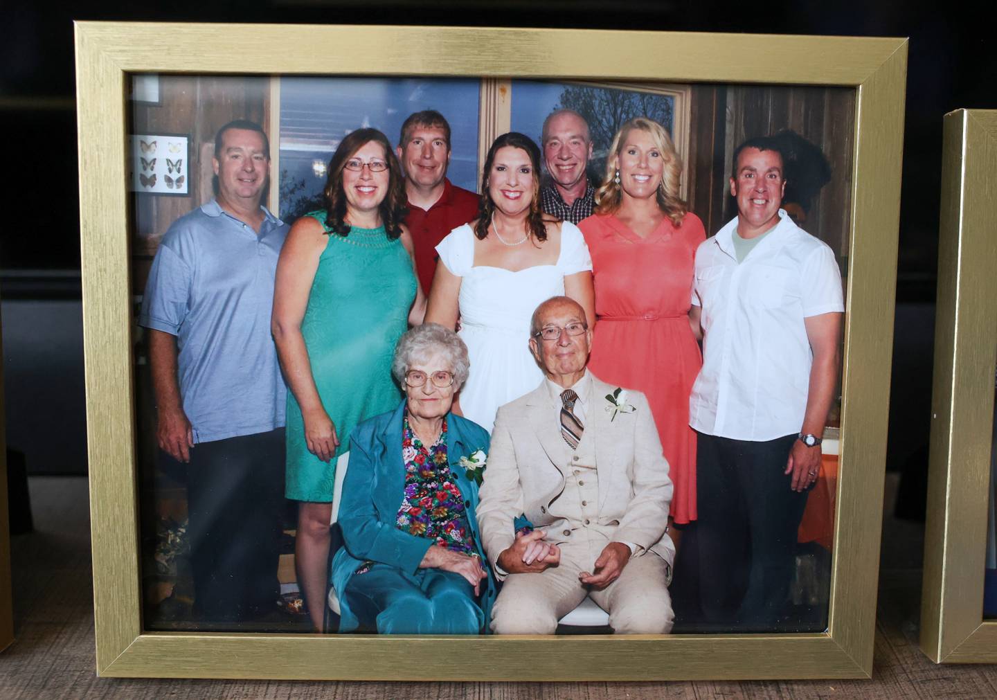 Pat and Wayne McCarty, of Bradley, are pictured with all seven of their children, from left, Michael, Diana, Steve, Teresa, David, Janet and Don.