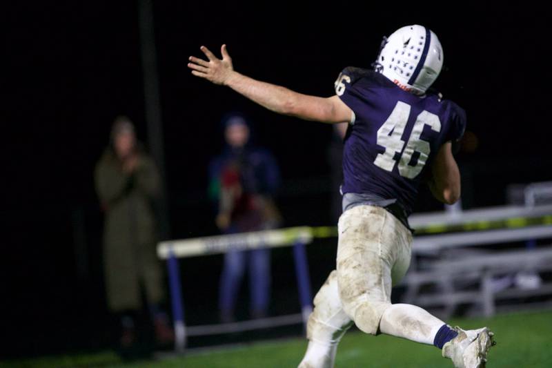 Cary - Grove's Logan Abrams scores a touch down against Crystal Lake South on Friday, Oct. 13 2023 in Cary Grove.