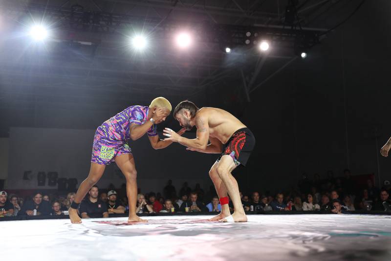 Competitors (from left) Mark Millare and Justin Seeberger start their match during JCI 1: The Inception Sept. 6. JCI 2: The Ascension takes place Jan. 10, 2026, at The Vixen in McHenry.