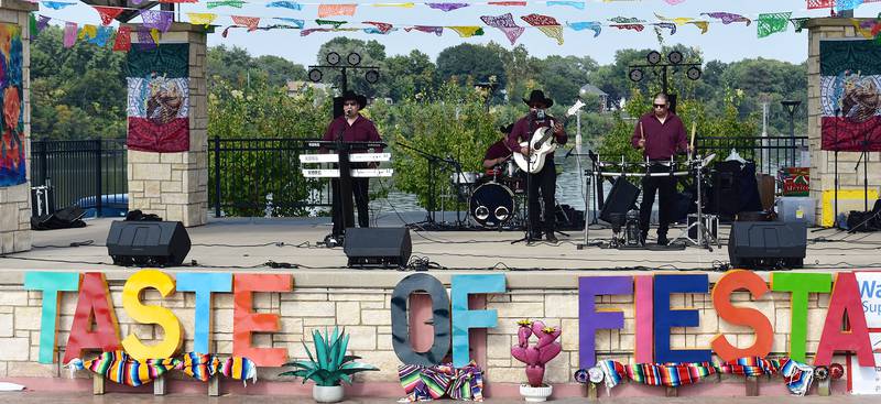 Grupo Estilo Versital perform traditional heritage music at Taste of Fiesta in Rock Falls Saturday, Sept. 13, 2025.