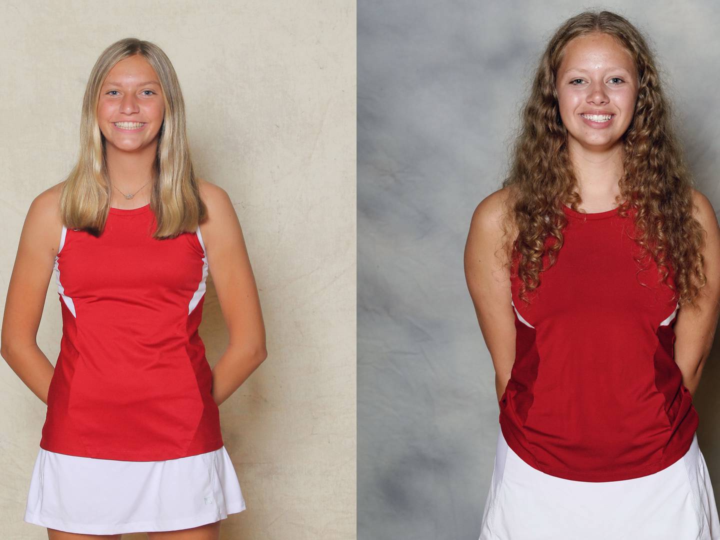 Huntley's Kate Burkey (left) and Carlie Weishaar.