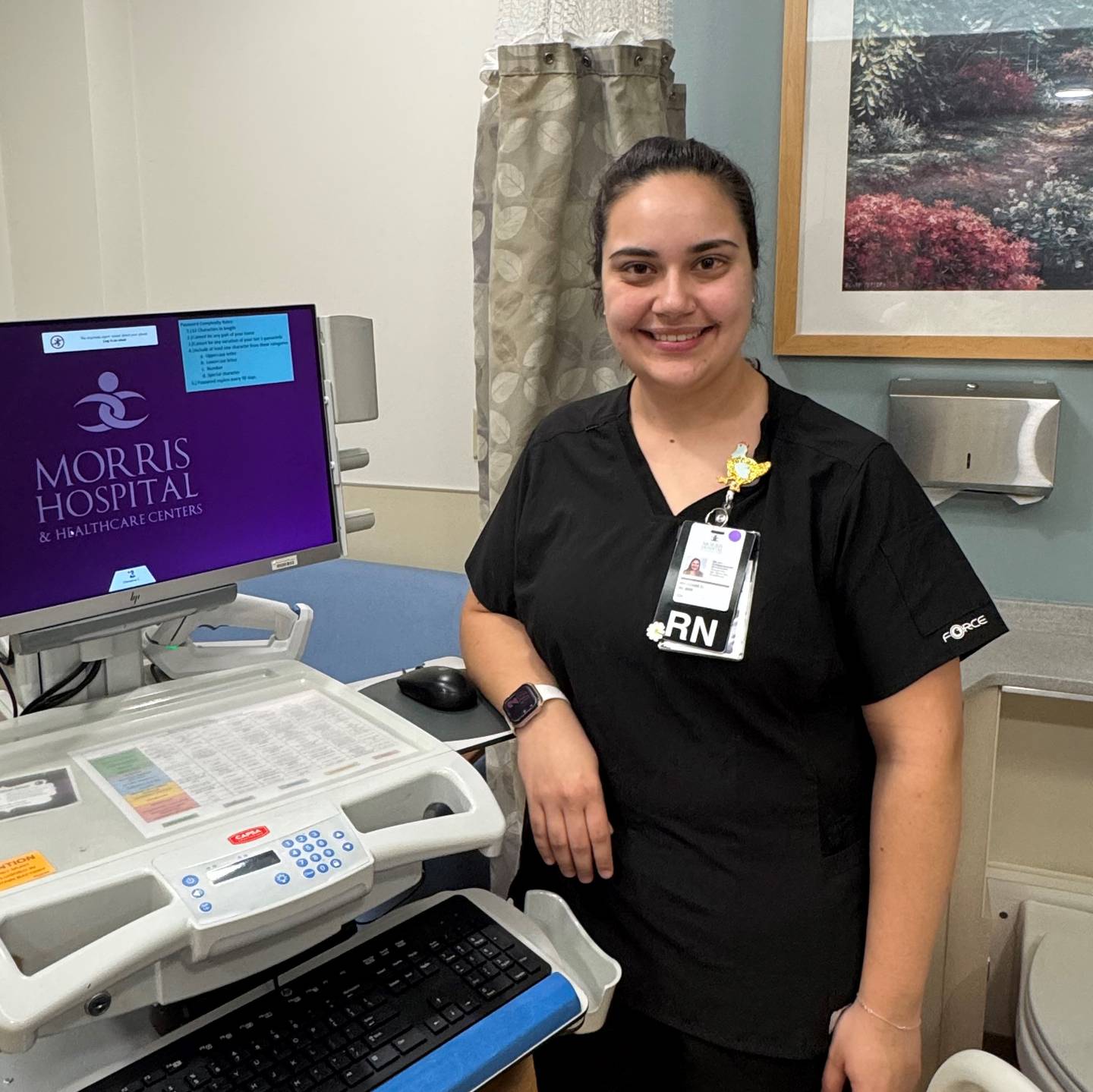 Mackenzie Christensen, an ICU nurse at Morris Hospital & Healthcare Centers, was named the hospital's first DAISY Award winner of 2026 for exceptional patient care and compassion.