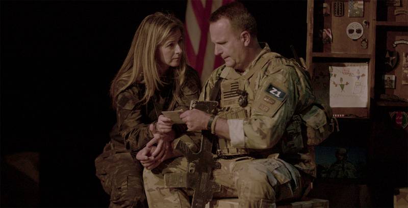 Heather Corrigan and Scott Mann in the Gary Sinise Foundation’s production of "Last Out: Elegy of a Green Beret," written by Mann, an Afghanistan combat veteran.