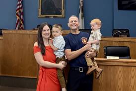 Jacob Szafranski sworn in as firefighter-paramedic for La Salle Fire Department