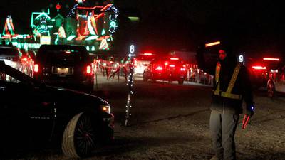 Photos: Cars line up for the Larsen lights