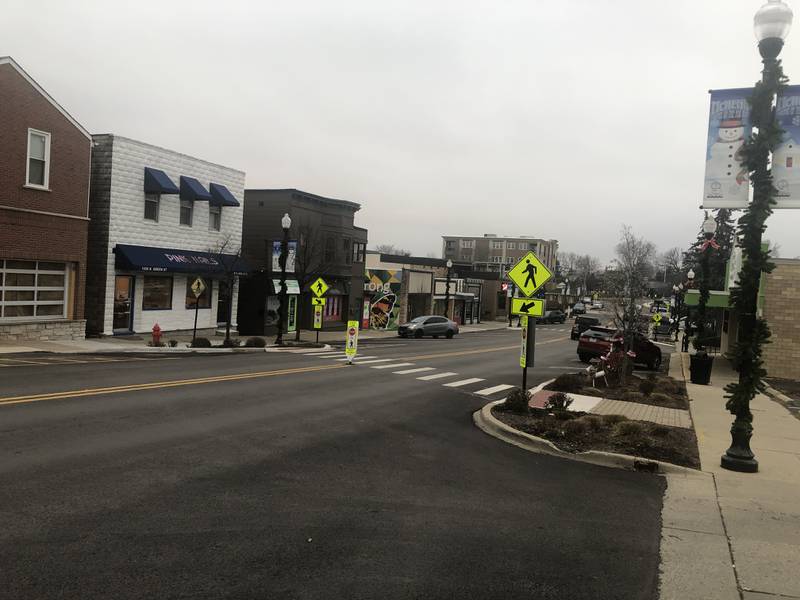 McHenry's Green Street, seen here on Jan. 2, 2024, has seen new businesses open or that are set to open in 2024. Mayor Wayne Jett launched a survey on Jan. 3, 2024, that seek resident input on what kinds of businesses they'd like to see in downtown and across the community.