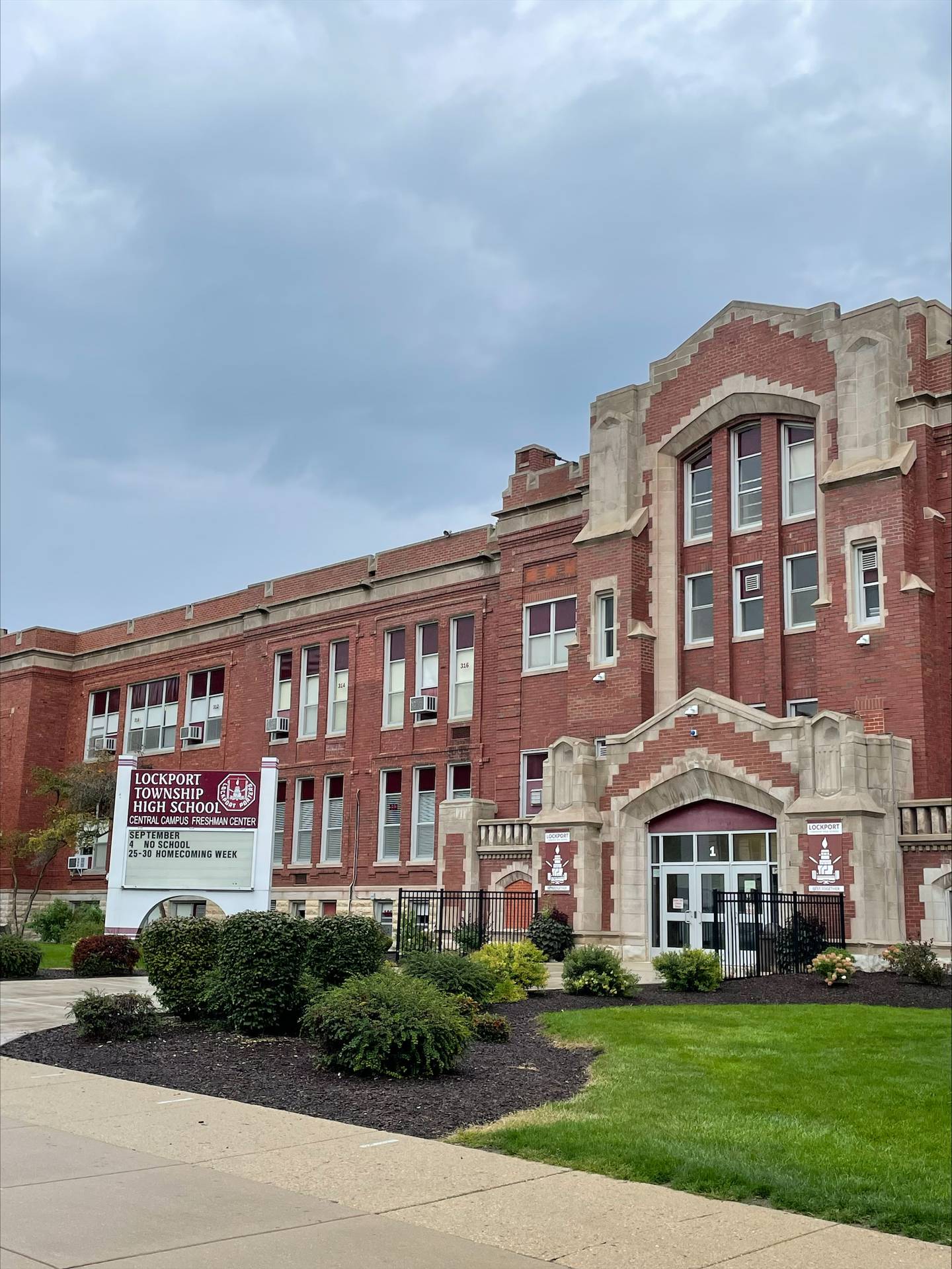 Lockport Township High School District 205 Central campus in Lockport, Sept. 19, 2023.  The campus serves as a freshmen center.