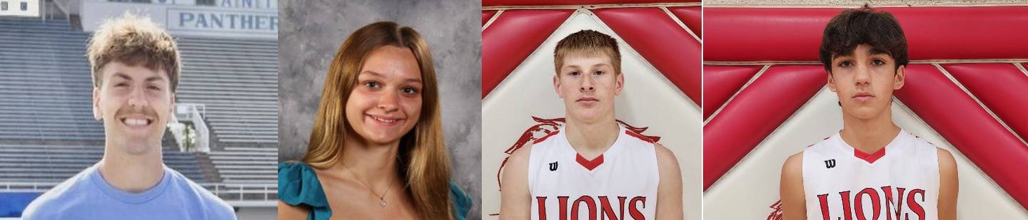 Bureau Valley's Landon Hulsing (left), Princeton's Keighley Davis and LaMoille's Brayden Klein and Tyler Billhorn are approaching 1,000 career points.