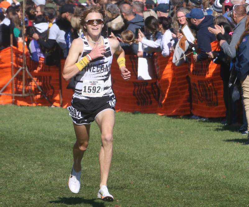 Kaneland's Evan Nosek competes in the Class 2A State Cross Country race on Saturday, Nov. 4, 2023 at Detweiller Park in Peoria.