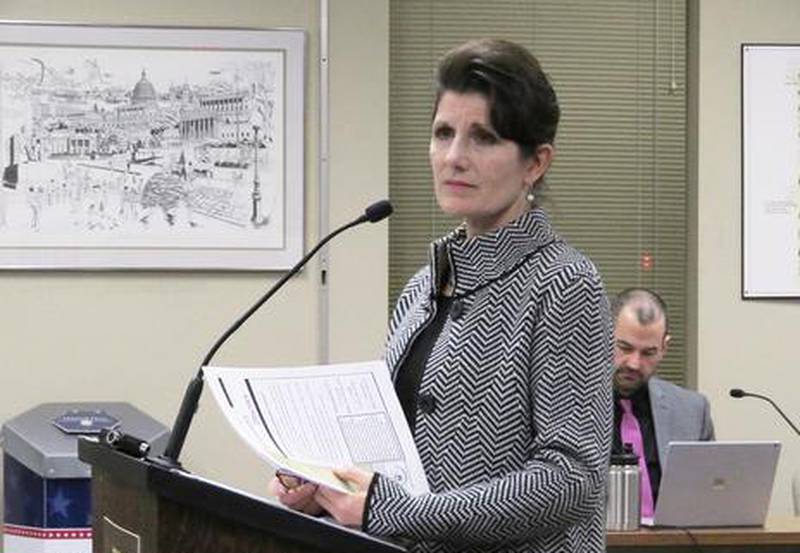 Dr. Amaal Tokars, executive director for the Kendall County Health Department, listens during a Tuesday, Feb. 4 County Board meeting at the county office building, 111 W. Fox St. in Yorkville.