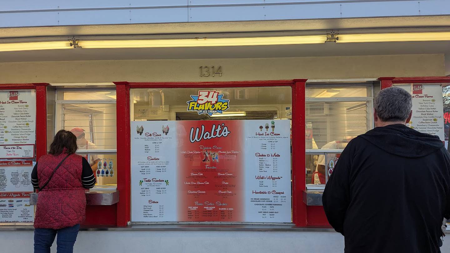 Walt’s Ice Cream at 1314 W Jefferson St. in Joliet traditionally opens for the ice cream season on March 1. Customers didn't mind Saturday's cold or flurries on Saturday, March 1, 2025.