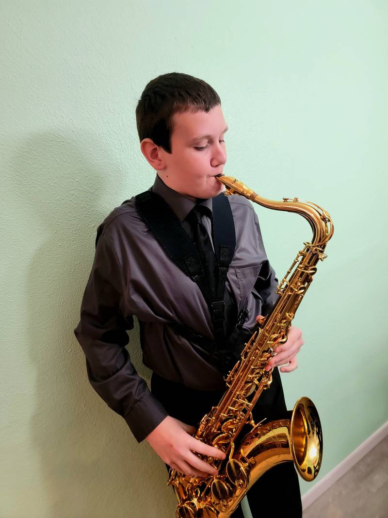 Tristan Borovicka, an eighth grader at Princeton Logan Junior High School, was one of two tenor saxophone players selected for the All Illinois Junior Band.