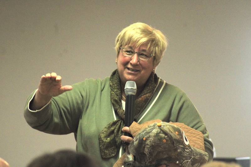 Paula Basta, director of the state Department on Aging, visits Friday, March, 10, 2023 at Whiteside County Senior Center.