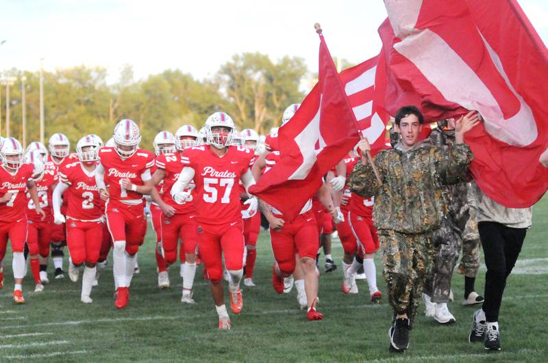 The Ottawa football team takes the field in their home opener against Streator on Friday, Sept. 5, 2025 at King Field.