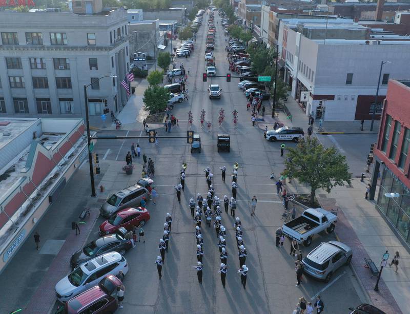 The L-P Homecoming parade strolls down First Street on Thursday, Sept. 26, 2024 downtown La Salle.
