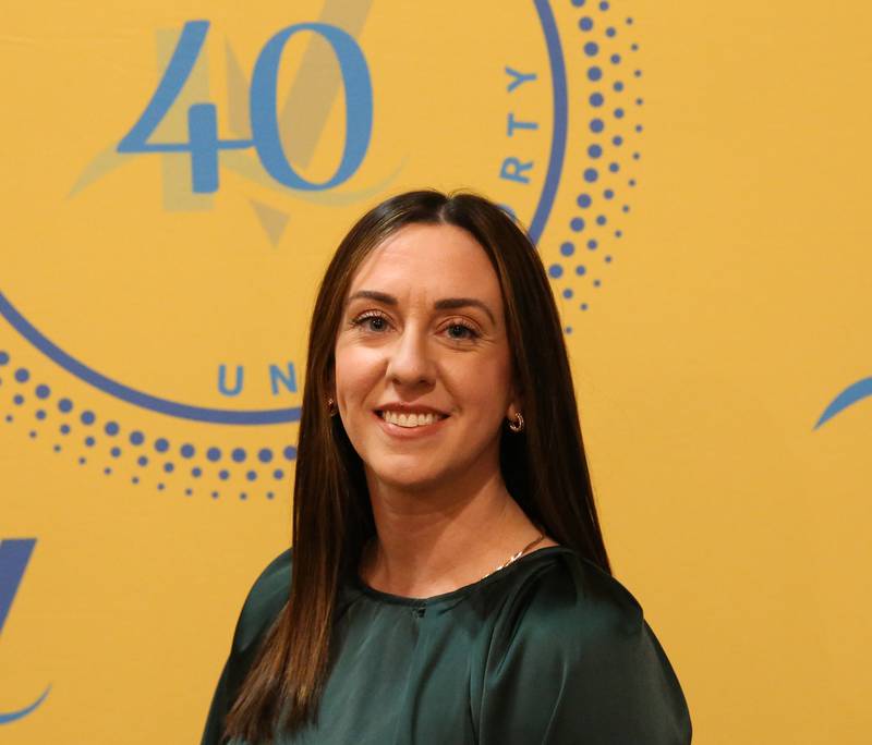 Spencer Luecke, Financial Advisor, Witek Wealth Management poses for a photo during the Illinois Valley Chamber of Commerce 40 Under Forty Awards Gala on Thursday, Feb. 9, 2023 at Westclox in Peru.