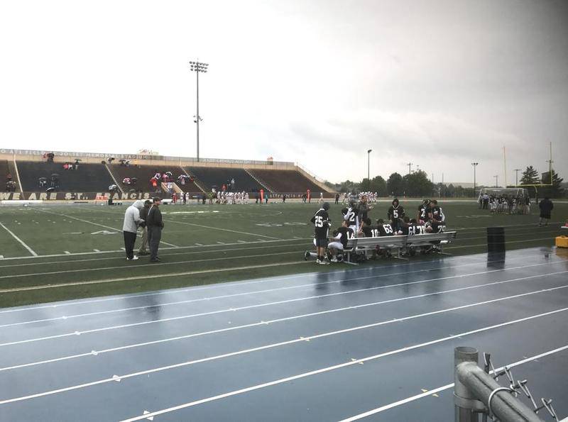 JCA's varsity football game was rescheduled due to a power outage caused by a car hitting a power source.