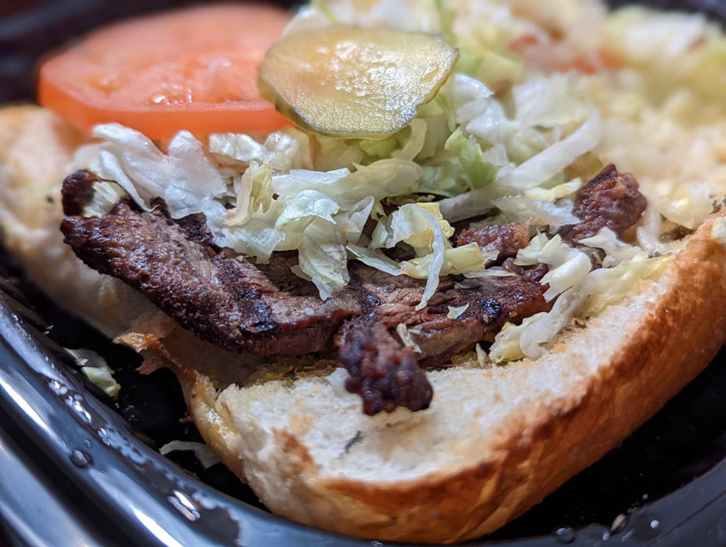 The ribeye steak sandwich with fries from Skooter's RoadHouse in Shorewood was tender and delicious.
