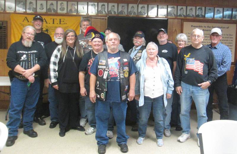 Fifteen riders completed their ABATE summer run books including Craig Cuchra, Keith Stengler, Fred Chaffer, Mary Jo Cuchra, Mitch Busch, Tracey Supan, Diana Rebechini, Frank Lorang, Cliff Oleson, Joni Beierlotzer, Steve Gilbreth, Bonnie Pakenham, Frank Beierlotzer and John Pakenham.  Not pictured is Phil Lane.