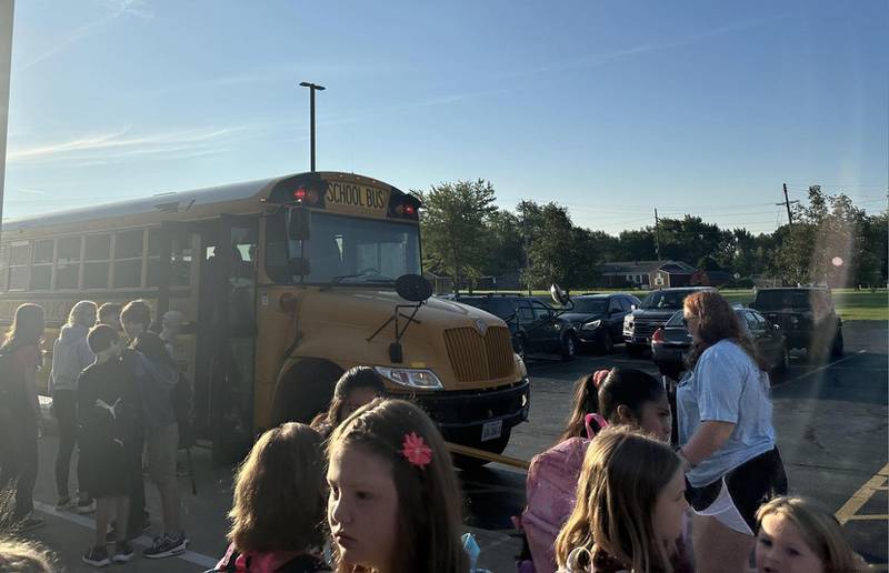 Putnam County School District was one of many in the Illinois Valley to celebrate the first day back on Wednesday, Aug. 16.