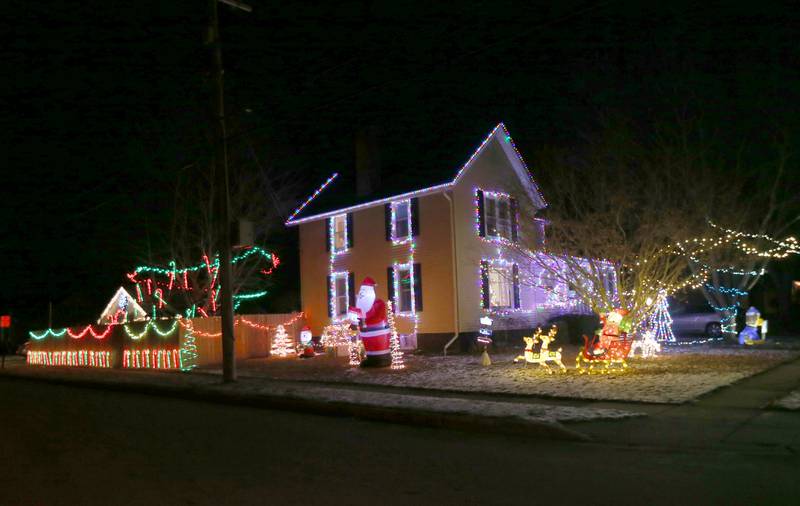 This elaborate home has Christmas decorations around the entire property on Tuesday, Dec. 20, 2022 located at 1028 South Euclid Street in Princeton.