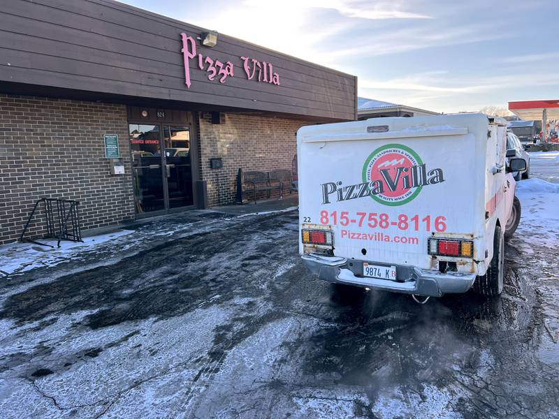 Pizza Villa Monday, Jan. 26, 2026, the longtime restaurant on Lincoln Highway in DeKalb.