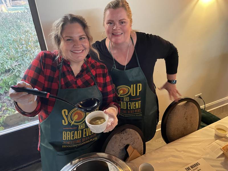 Volunteers serve soup at the 2023 Soup and Bread event, a fundraising event designed to raise money for BEDS Plus.