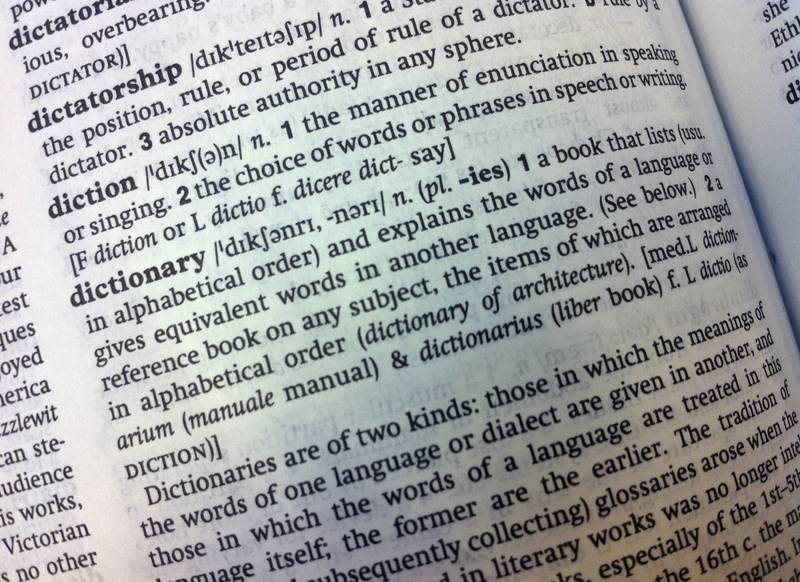 FILE - An entry in the Oxford English Dictionary, defining a dictionary, pictured Sunday Aug. 29 2010. (AP Photo, file)