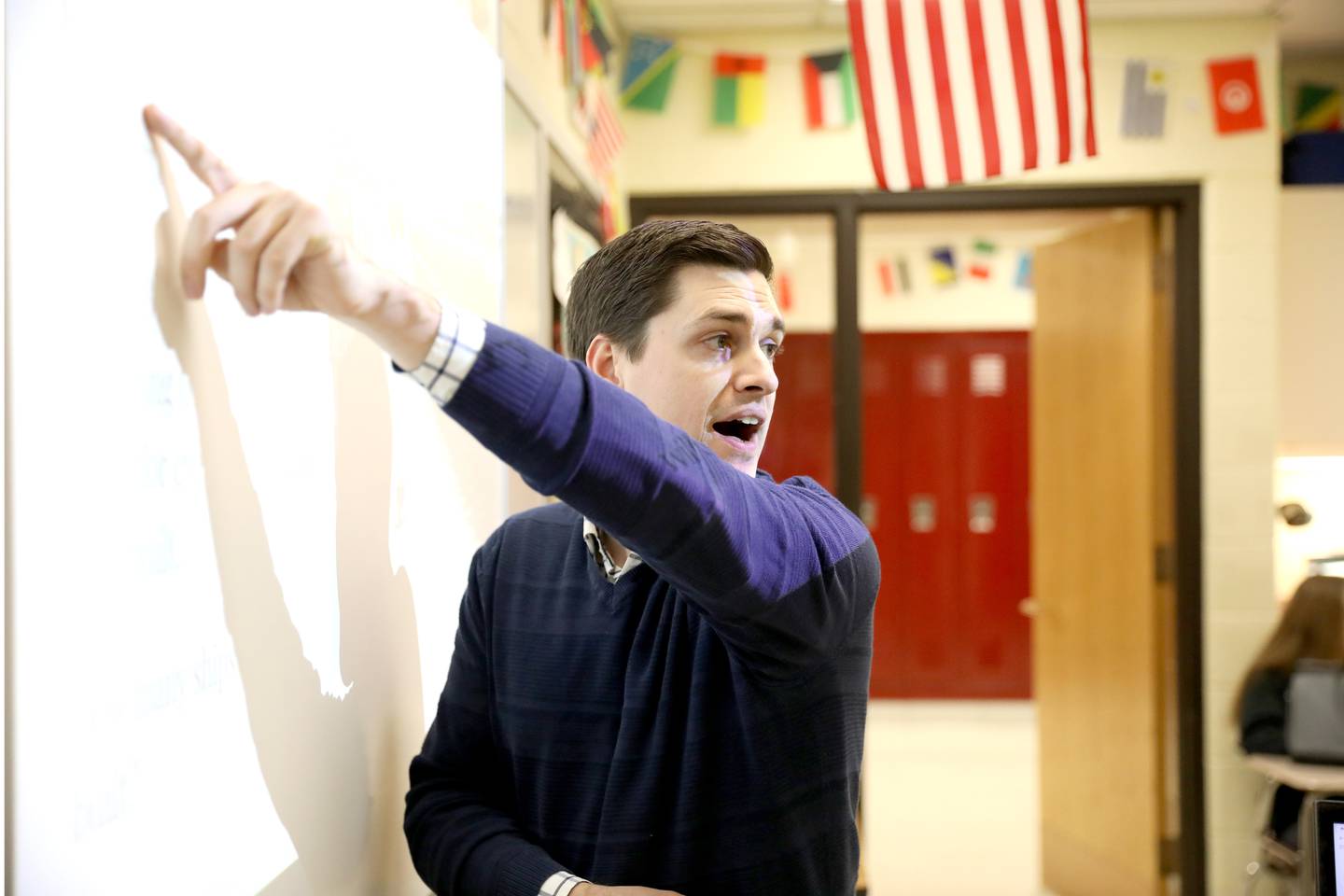 Downers Grove North social studies teacher Dennis Rogala teaches a freshman class at the school. Rogala recently received his National Board Certification from the National Board for Professional Teaching Standards.